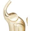 image:imageDeco 79 Aluminum Metal Elephant Decorative Sculpture Home Decor Statues Set of 3 Accent Figurines 12 8 5H Gold