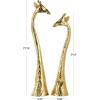 image:imageDeco 79 Aluminum Metal Giraffe Decorative Sculpture Home Decor Statues Set of 2 Accent Figurines 28 24H GoldGold