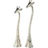 image:imageDeco 79 Aluminum Metal Giraffe Decorative Sculpture Home Decor Statues Set of 2 Accent Figurines 28 24H GoldSilver