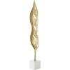 image:imageDeco 79 Aluminum Metal Leaf Decorative Sculpture Tall Textured Cutout Home Decor Statue with White Marble Base Accent Figurine 7 x 4 x 35 Gold7 x 4 x 35
