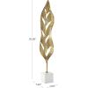 image:imageDeco 79 Aluminum Metal Leaf Decorative Sculpture Tall Textured Cutout Home Decor Statue with White Marble Base Accent Figurine 7 x 4 x 35 Gold7 x 4 x 35