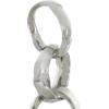 image:imageDeco 79 Ceramic Abstract Decorative Sculpture Interlocked Ring Home Decor Statue with Black Base Accent Figurine 5 x 5 x 15 SilverSilver