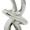 image:imageDeco 79 Ceramic Abstract Decorative Sculpture Swirl Home Decor Statue with Black Base Accent Figurine 7 x 4 x 18 SilverAntique Silver