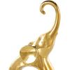 image:imageDeco 79 Ceramic Elephant Decorative Sculpture Home Decor Statue Accent Figurine 11 x 2 x 14 SilverGold