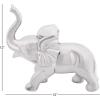 image:imageDeco 79 Ceramic Elephant Decorative Sculpture Home Decor Statue Accent Figurine 11 x 2 x 14 SilverSilver