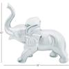 image:imageDeco 79 Ceramic Elephant Decorative Sculpture Home Decor Statue Accent Figurine 11 x 2 x 14 SilverSilver