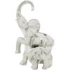 image:imageDeco 79 Ceramic Elephant Decorative Sculpture Home Decor Statue Accent Figurine 11 x 2 x 14 SilverSilver