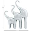 image:imageDeco 79 Ceramic Elephant Decorative Sculpture Home Decor Statue Accent Figurine 11 x 2 x 14 SilverSilver