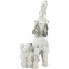 image:imageDeco 79 Ceramic Elephant Decorative Sculpture Home Decor Statue Accent Figurine 11 x 2 x 14 SilverSilver