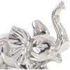 image:imageDeco 79 Ceramic Elephant Decorative Sculpture Home Decor Statue Accent Figurine 11 x 2 x 14 SilverSilver