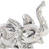 image:imageDeco 79 Ceramic Elephant Decorative Sculpture Home Decor Statue Accent Figurine 11 x 2 x 14 SilverSilver