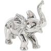 image:imageDeco 79 Ceramic Elephant Decorative Sculpture Home Decor Statue Accent Figurine 11 x 2 x 14 SilverSilver