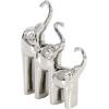 image:imageDeco 79 Ceramic Elephant Decorative Sculpture Home Decor Statue Accent Figurine 11 x 2 x 14 SilverSilver