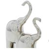 image:imageDeco 79 Ceramic Elephant Decorative Sculpture Home Decor Statue Accent Figurine 11 x 2 x 14 SilverSilver
