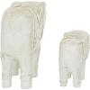 image:imageDeco 79 Ceramic Elephant Decorative Sculpture Home Decor Statue Accent Figurine 11 x 2 x 14 SilverWhite