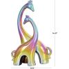 image:imageDeco 79 Ceramic Giraffe Decorative Sculpture Home Decor Statue Accent Figurine 11 x 5 x 15 SilverMulticolor