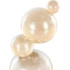 image:imageDeco 79 Glass Abstract Decorative Sculpture Stacked Orbs Home Decor Statue Accent Figurine 4 x 4 x 8 Beige