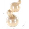image:imageDeco 79 Glass Abstract Decorative Sculpture Stacked Orbs Home Decor Statue Accent Figurine 4 x 4 x 8 Beige
