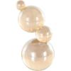 image:imageDeco 79 Glass Abstract Decorative Sculpture Stacked Orbs Home Decor Statue Accent Figurine 4 x 4 x 8 Beige