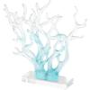 image:imageDeco 79 Glass Coral Decorative Sculpture Ombre Home Decor Statue with Clear Rectangle Base Accent Figurine 15 x 3 x 14 BlueBlue