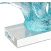 image:imageDeco 79 Glass Coral Decorative Sculpture Ombre Home Decor Statue with Clear Rectangle Base Accent Figurine 15 x 3 x 14 BlueBlue