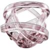 image:imageDeco 79 Glass Geometric Decorative Sculpture Orb Home Decor Statues with Overlapping Rings and Ball Center Set of 3 Accent Figurines 4 4 3 H ClearPink