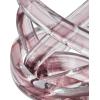 image:imageDeco 79 Glass Geometric Decorative Sculpture Orb Home Decor Statues with Overlapping Rings and Ball Center Set of 3 Accent Figurines 4 4 3 H ClearPink