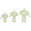 image:imageDeco 79 Glass Mushroom Decorative Sculpture Textured Home Decor Statues Set of 3 Accent Figurines 12 10 8H GreenGreen