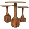 image:imageDeco 79 Mango Wood Handmade Side End Accent Table End Table with Elevated Bases Set of 3 Side Table 24 20 18 H Brown