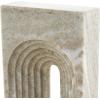 image:imageDeco 79 Marble Geometric Decorative Sculpture Rectangular Home Decor Statue with Arched Groove Interior Accent Figurine 6 x 2 x 11 Beige