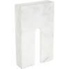 image:imageDeco 79 Marble Geometric Decorative Sculpture Rectangular Home Decor Statue with Arched Groove Interior Accent Figurine 7 x 2 x 11 White