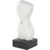 image:imageDeco 79 Marble Woman Decorative Sculpture Abstract Female Form Home Decor Statue with Black Block Base Accent Figurine 4 x 4 x 11 WhiteWhite