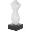 image:imageDeco 79 Marble Woman Decorative Sculpture Abstract Female Form Home Decor Statue with Black Block Base Accent Figurine 4 x 4 x 11 WhiteWhite