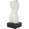 image:imageDeco 79 Marble Woman Decorative Sculpture Abstract Female Form Home Decor Statue with Black Block Base Accent Figurine 4 x 4 x 11 WhiteWhite