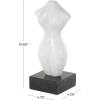 image:imageDeco 79 Marble Woman Decorative Sculpture Abstract Female Form Home Decor Statue with Black Block Base Accent Figurine 4 x 4 x 11 WhiteWhite