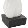 image:imageDeco 79 Marble Woman Decorative Sculpture Abstract Female Form Home Decor Statue with Black Block Base Accent Figurine 4 x 4 x 11 WhiteWhite