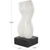 image:imageDeco 79 Marble Woman Decorative Sculpture Abstract Female Form Home Decor Statue with Black Block Base Accent Figurine 4 x 4 x 11 WhiteWhite