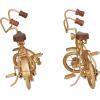 image:imageDeco 79 Metal Bike Decorative Sculpture Home Decor Statues with Wood Accents set of 2 Accent Figurines 11 x 5 x 8 Gold