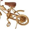image:imageDeco 79 Metal Bike Decorative Sculpture Home Decor Statues with Wood Accents set of 2 Accent Figurines 11 x 5 x 8 Gold