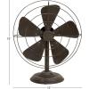 image:imageDeco 79 Metal Fan Decorative Sculpture Home Decor Statue Accent Figurine 15 x 8 x 18 Black