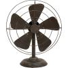 image:imageDeco 79 Metal Fan Decorative Sculpture Home Decor Statue Accent Figurine 15 x 8 x 18 Black