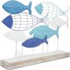 image:imageDeco 79 Metal Fish Decorative Sculpture Home Decor Statue Accent Figurine 22 x 6 x 15 Blue