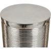 image:imageDeco 79 Metal Side End Accent Table Ribbed Drum End Table Set of 3 Side Table 24 22 20 H Silver
