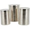 image:imageDeco 79 Metal Side End Accent Table Ribbed Drum End Table Set of 3 Side Table 24 22 20 H Silver