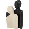 image:imageDeco 79 Paper Mache People Decorative Sculpture Nesting Home Decor Statues with Black Accent Piece Set of 2 Accent Figurines 12 9H Cream