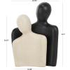 image:imageDeco 79 Paper Mache People Decorative Sculpture Nesting Home Decor Statues with Black Accent Piece Set of 2 Accent Figurines 12 9H Cream