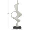 image:imageDeco 79 Polystone Abstract Decorative Sculpture Home Decor Statue with Black Base Accent Figurine 10 x 9 x 28 White