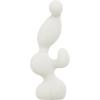 image:imageDeco 79 Polystone Abstract Decorative Sculpture Wavy Shaped Home Decor Statue with Cutouts and Speckled Texturing Accent Figurine 20 x 11 x 17 WhiteWhite