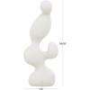 image:imageDeco 79 Polystone Abstract Decorative Sculpture Wavy Shaped Home Decor Statue with Cutouts and Speckled Texturing Accent Figurine 20 x 11 x 17 WhiteWhite