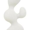 image:imageDeco 79 Polystone Abstract Decorative Sculpture Wavy Shaped Home Decor Statue with Cutouts and Speckled Texturing Accent Figurine 20 x 11 x 17 WhiteWhite